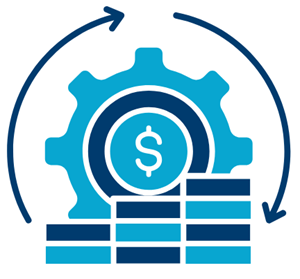 経済の生産の循環を表したイラスト