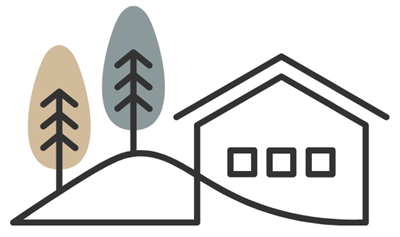 土地と家を表したイラスト