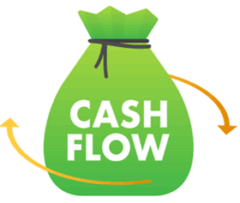 キャッシュフローをイメージしたイラスト