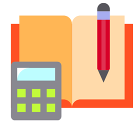 家計簿をつけるイラスト